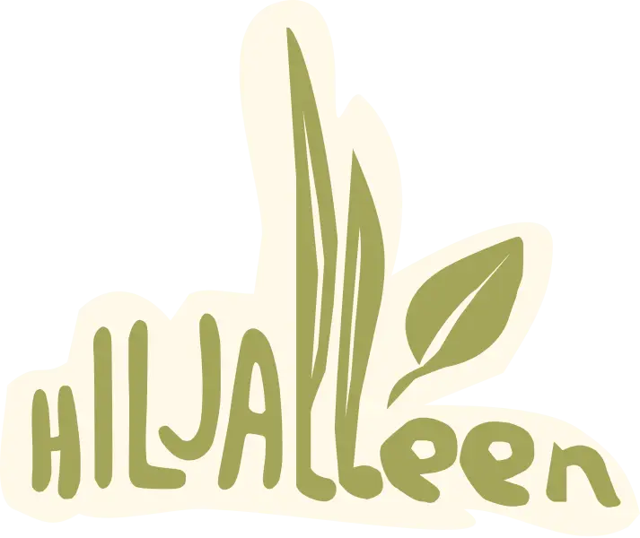 hiljalleen logo reunuksilla